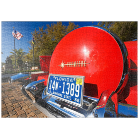Darstellung des Puzzle-Motivs Oldtimer in Ybor City, Tampa an der Golfküste, Florida, USA – Puzzleteile: 1000