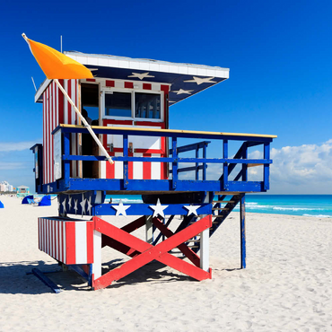 Rettungsschwimmer Station in South Beach in Miami Beach, Florida, USA 200 Puzzle 3D Modell