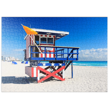 puzzleplate Rettungsschwimmer Station in South Beach in Miami Beach, Florida, USA 500 Puzzle