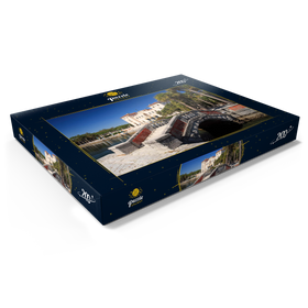 Alternative Darstellung des Puzzle-Motivs Blick durch ihre Gartenanlage auf die Villa Vizcaya in Coconut Grove Miami, Florida – Puzzleteile: 200