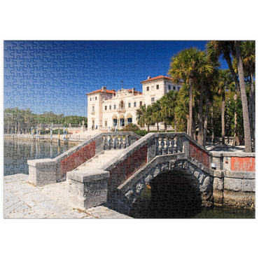 puzzleplate Gartenanlage der Villa Vizcaya in Coconut Grove Miami, Florida, USA 500 Puzzle