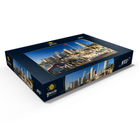 Alternative Darstellung des Puzzle-Motivs Yachthafen am Bayside Marketplace in Downtown Miami, Florida, USA – Puzzleteile: 1000