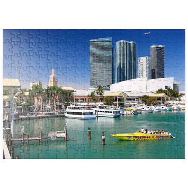 puzzleplate Yachthafen am Bayside Marketplace in Downtown Miami, Florida, USA 200 Puzzle