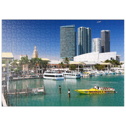 puzzleplate Yachthafen am Bayside Marketplace in Downtown Miami, Florida, USA 500 Puzzle