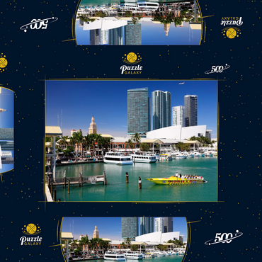 Yachthafen am Bayside Marketplace in Downtown Miami, Florida, USA 500 Puzzle Schachtel 3D Modell