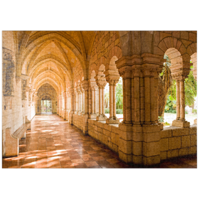 Darstellung des Puzzle-Motivs Kreuzgang im wiederaufgebauten Spanish Monastery of St. Bernard in Miami, Florida, USA – Puzzleteile: 1000