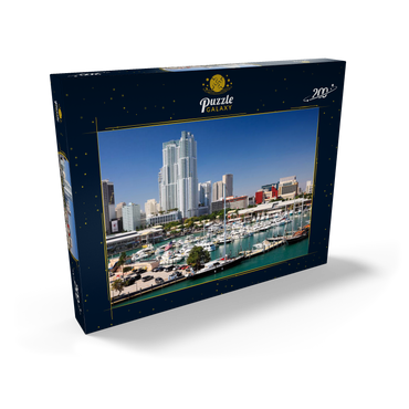 Yachthafen am Bayside Marketplace in Downtown Miami, Florida, USA 200 Puzzle Schachtel Ansicht2