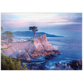 Darstellung des Puzzle-Motivs Lonely Cypress, Monterey Zypresse an der Pazifikküste bei Carmel – Puzzleteile: 1000