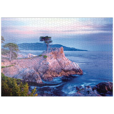 puzzleplate Lonely Cypress, Monterey Zypresse an der Pazifikküste bei Carmel 1000 Puzzle
