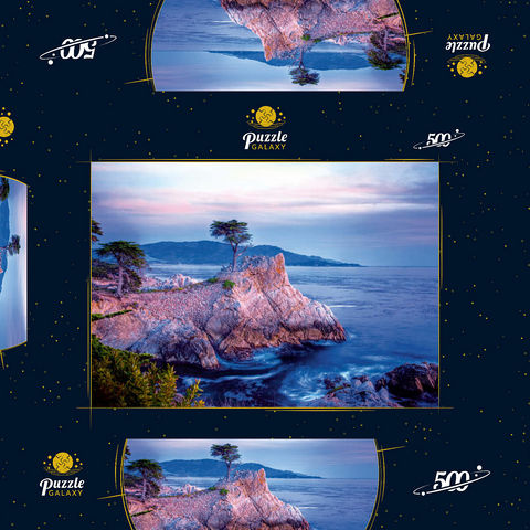 Lonely Cypress, Monterey Zypresse an der Pazifikküste bei Carmel 500 Puzzle Schachtel 3D Modell