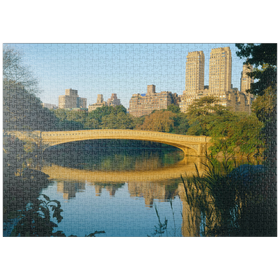 Darstellung des Puzzle-Motivs See im Central Park, Uptown Manhattan, New York City, New York, USA – Puzzleteile: 1000