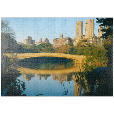 puzzleplate See im Central Park, Uptown Manhattan, New York City, New York, USA 1000 Puzzle