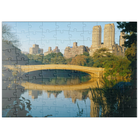 puzzleplate See im Central Park, Uptown Manhattan, New York City, New York, USA 100 Puzzle