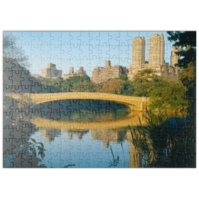 Darstellung des Puzzle-Motivs See im Central Park, Uptown Manhattan, New York City, New York, USA – Puzzleteile: 200