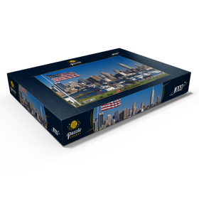 Darstellung des Puzzle Motivs Blick über den Hudson nach Manhattan, New York City, New York, USA - Puzzleteile: 1000