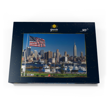 Blick über den Hudson nach Manhattan, New York City, New York, USA 500 Puzzle Schachtel Ansicht3