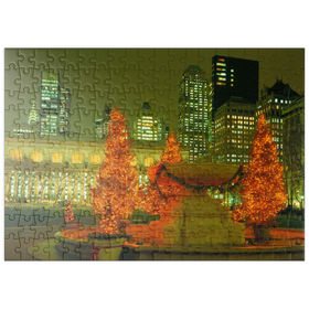 Darstellung des Puzzle-Motivs Public Library in Midtown-Manhattan, New York, USA – Puzzleteile: 200