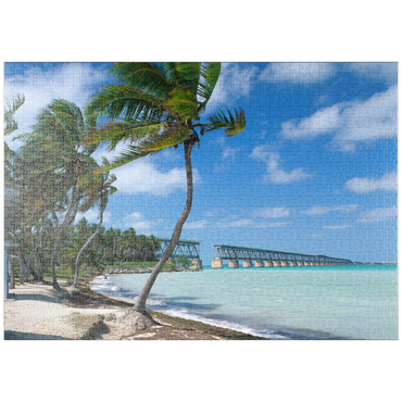 puzzleplate Flagler's Eisenbahnbrücke, Bahia Honda Key, Florida Keys, Florida, USA 1000 Puzzle