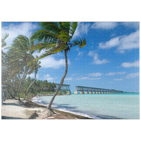 puzzleplate Flagler's Eisenbahnbrücke, Bahia Honda Key, Florida Keys, Florida, USA 1000 Puzzle