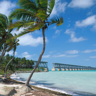 Flagler's Eisenbahnbrücke, Bahia Honda Key, Florida Keys, Florida, USA 1000 Puzzle 3D Modell