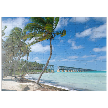 puzzleplate Flagler's Eisenbahnbrücke, Bahia Honda Key, Florida Keys, Florida, USA 100 Puzzle