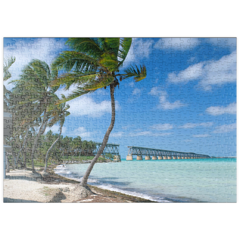 puzzleplate Flagler's Eisenbahnbrücke, Bahia Honda Key, Florida Keys, Florida, USA 500 Puzzle