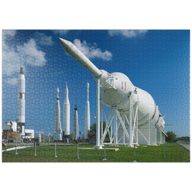 Darstellung des Puzzle-Motivs Raketenpark, Kennedy Space Center, Cape Caneveral, Florida, USA – Puzzleteile: 1000