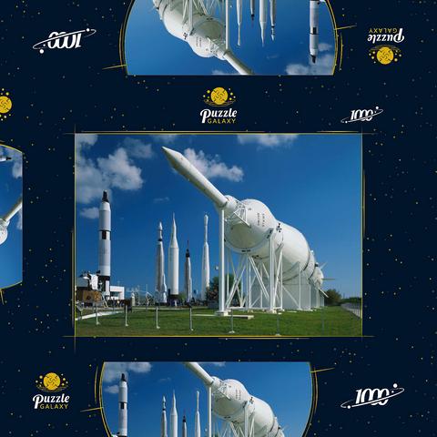 Raketenpark, Kennedy Space Center, Cape Caneveral, Florida, USA 1000 Puzzle Schachtel 3D Modell