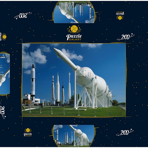 Raketenpark, Kennedy Space Center, Cape Caneveral, Florida, USA 200 Puzzle Schachtel 3D Modell