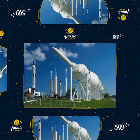 Raketenpark, Kennedy Space Center, Cape Caneveral, Florida, USA 500 Puzzle Schachtel 3D Modell