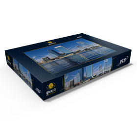 Alternative Darstellung des Puzzle-Motivs St. John's River und Skyline von Jacksonville, Florida, USA – Puzzleteile: 1000