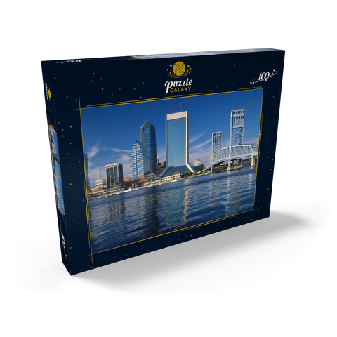 St. John's River und Skyline von Jacksonville, Florida, USA 100 Puzzle Schachtel Ansicht2