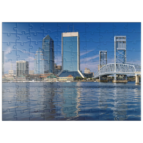 puzzleplate St. John's River und Skyline von Jacksonville, Florida, USA 100 Puzzle