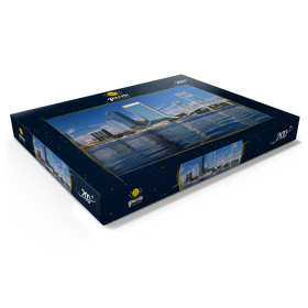 Alternative Darstellung des Puzzle-Motivs St. John's River und Skyline von Jacksonville, Florida, USA – Puzzleteile: 200