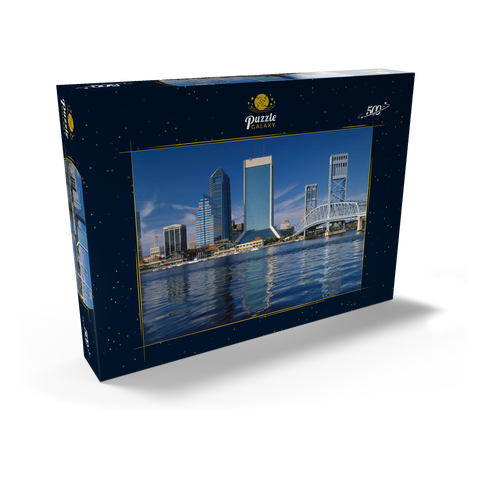 St. John's River und Skyline von Jacksonville, Florida, USA 500 Puzzle Schachtel Ansicht2