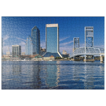 puzzleplate St. John's River und Skyline von Jacksonville, Florida, USA 500 Puzzle