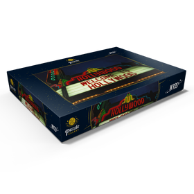 Darstellung des Puzzle Motivs Neonreklame in Hollywood, Los Angeles, Kalifornien, USA - Puzzleteile: 1000