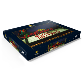 Darstellung des Puzzle Motivs Neonreklame in Hollywood, Los Angeles, Kalifornien, USA - Puzzleteile: 100