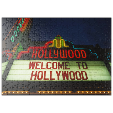 puzzleplate Neonreklame in Hollywood, Los Angeles, Kalifornien, USA 200 Puzzle