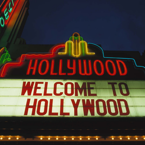 Neonreklame in Hollywood, Los Angeles, Kalifornien, USA 200 Puzzle 3D Modell