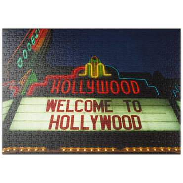puzzleplate Neonreklame in Hollywood, Los Angeles, Kalifornien, USA 500 Puzzle