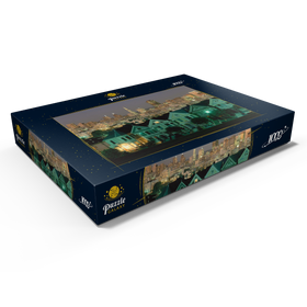 Alternative Darstellung des Puzzle-Motivs Alamo Square in San Francisco im Abendlicht, Kalifornien, USA – Puzzleteile: 1000