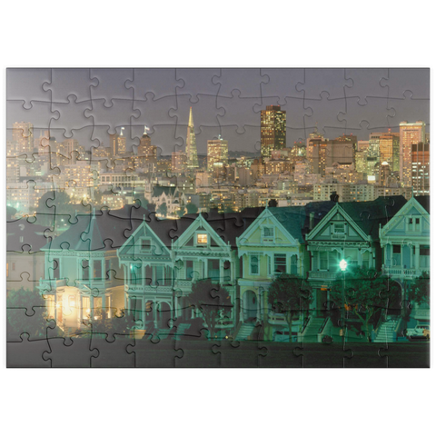 puzzleplate Alamo Square in San Francisco, Kalifornien, USA 100 Puzzle