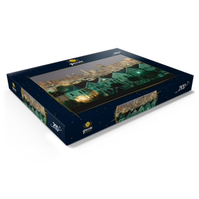 Alternative Darstellung des Puzzle-Motivs Alamo Square in San Francisco im Abendlicht, Kalifornien, USA – Puzzleteile: 200