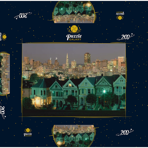 Alamo Square in San Francisco, Kalifornien, USA 200 Puzzle Schachtel 3D Modell
