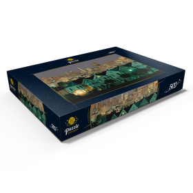 Alternative Darstellung des Puzzle-Motivs Alamo Square in San Francisco im Abendlicht, Kalifornien, USA – Puzzleteile: 500