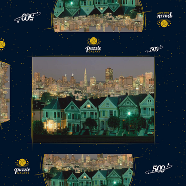 Alamo Square in San Francisco, Kalifornien, USA 500 Puzzle Schachtel 3D Modell