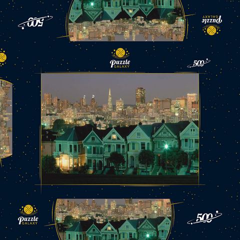 Alamo Square in San Francisco, Kalifornien, USA 500 Puzzle Schachtel 3D Modell