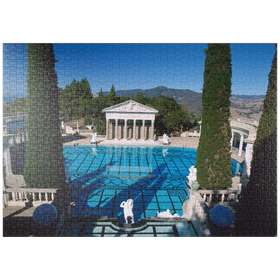 Darstellung des Puzzle Motivs Neptune Pool vom Hearst Castle, Kalifornien, USA - Puzzleteile: 1000