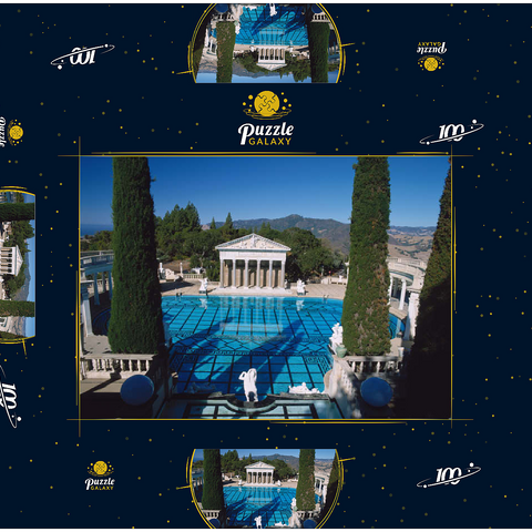 Neptune Pool vom Hearst Castle, Kalifornien, USA 100 Puzzle Schachtel 3D Modell